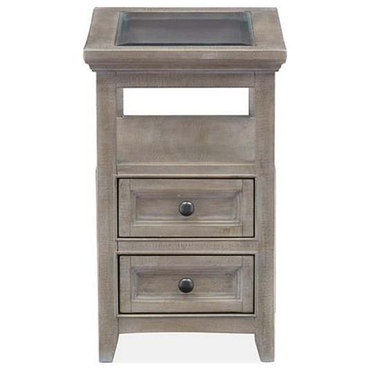 Chair side table with discount drawers